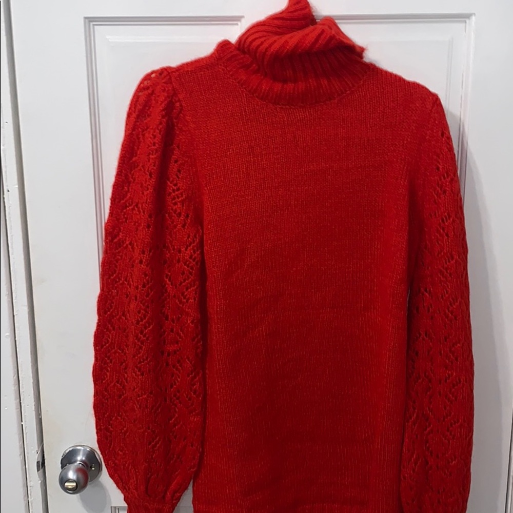 Red Francois turtle neck dress sale - Picture 7 of 12